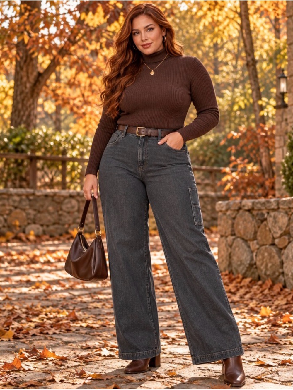 Columbia Women’s Plus Size 14 Pleated Wide Leg Jeans Relaxed Trouser Denim